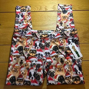 Nwt Christmas tipsy elves Santa dogs large